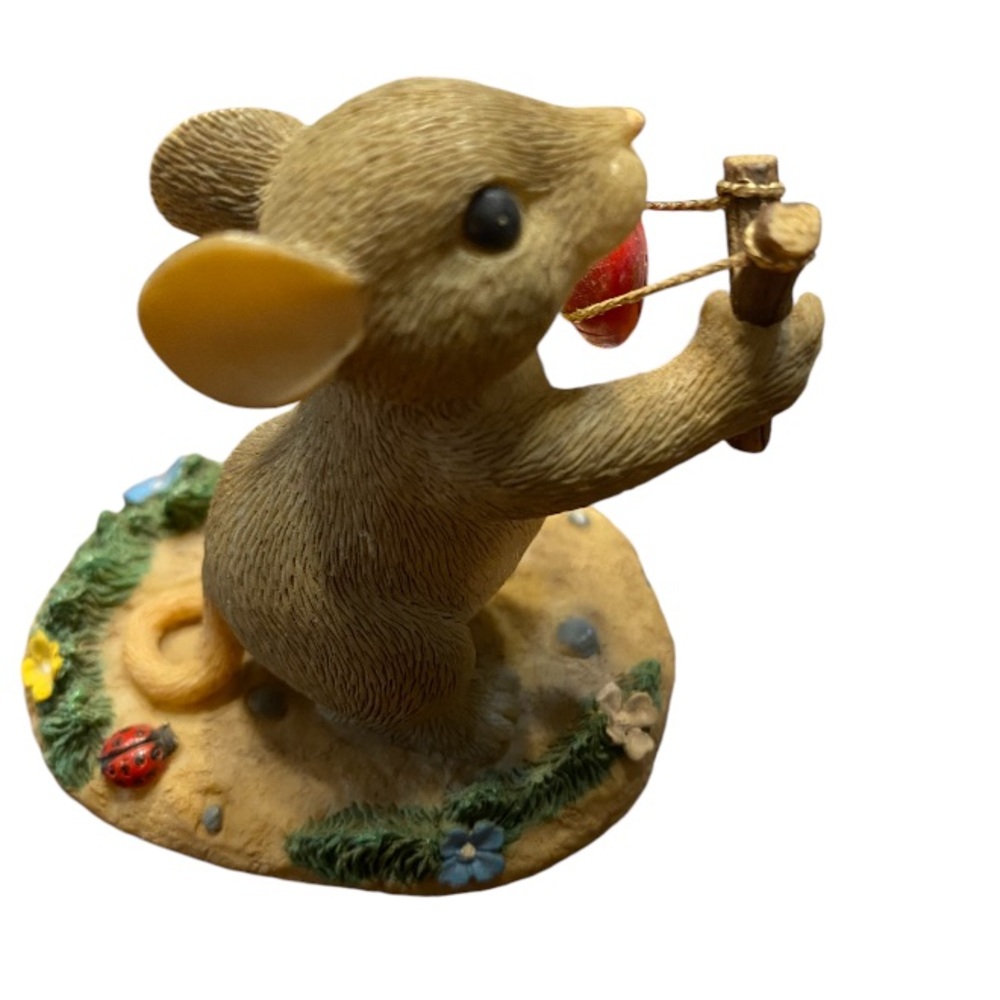 Fitz & Floyd Charming tails “ give love a shot” adorable mouse figurine